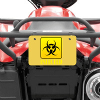 Infected Lazy Halloween Costume Cool Biohazard Symbol Zombie Atv License Plate | Artistshot