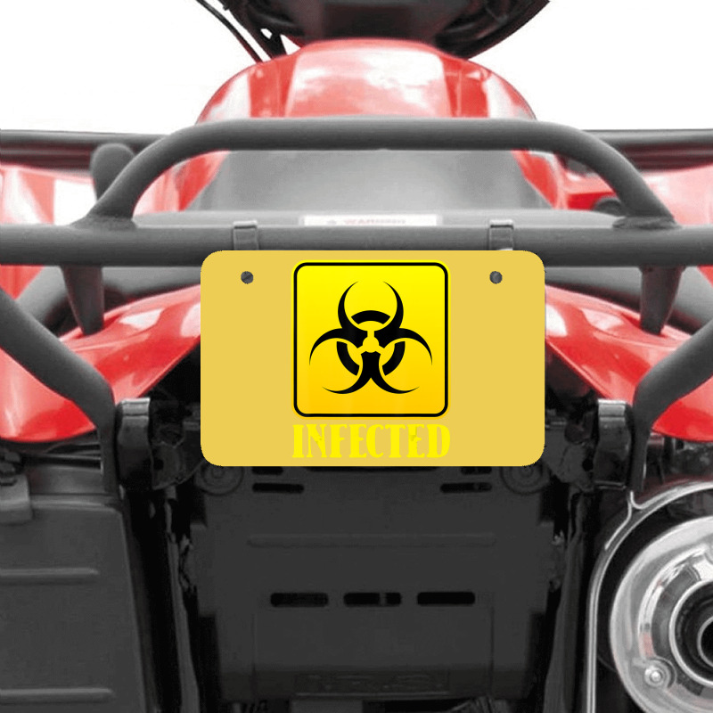 Infected Lazy Halloween Costume Cool Biohazard Symbol Zombie Atv License Plate | Artistshot