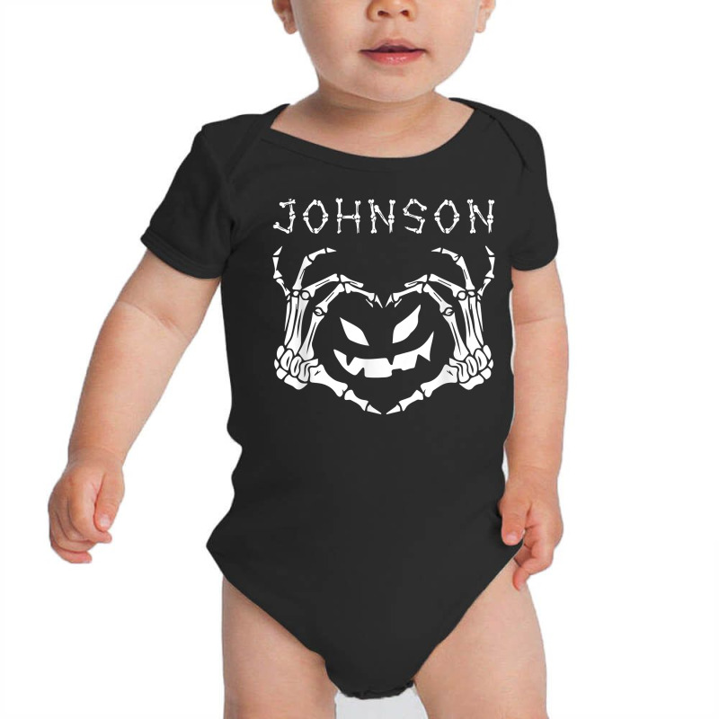 Johnson Name Personalized Costume Halloween Skeleton Gif Men T Shirt Baby Bodysuit by deleonnylorindg | Artistshot