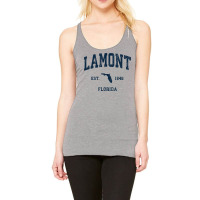 Lamont Florida Fl Vintage Athletic Navy Sports Design T Shirt Racerback Tank | Artistshot