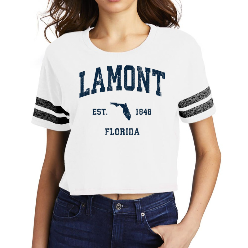 Lamont Florida Fl Vintage Athletic Navy Sports Design T Shirt Scorecard Crop Tee by sowleomballoucgp | Artistshot