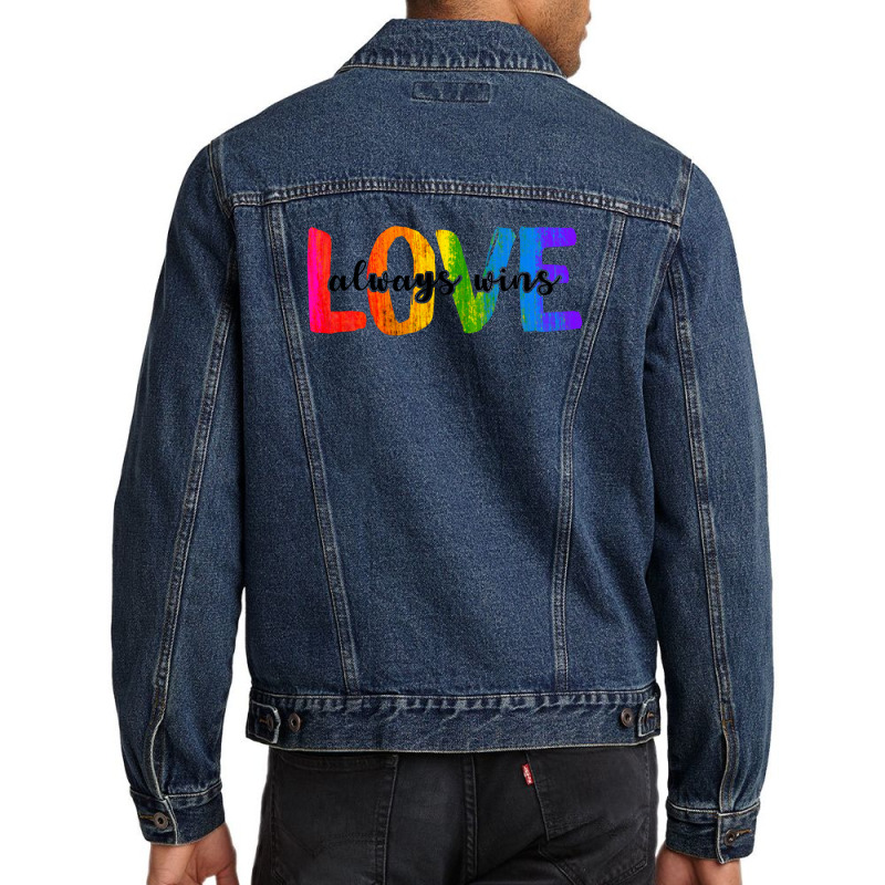 Love Always Wins For Light Men Denim Jacket | Artistshot