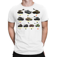 Top Ten Best Ww2 Tanks M4 Sherman Panzer Iv Tiger Ii T 34 T Shirt T-shirt | Artistshot