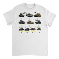 Top Ten Best Ww2 Tanks M4 Sherman Panzer Iv Tiger Ii T 34 T Shirt Classic T-shirt | Artistshot