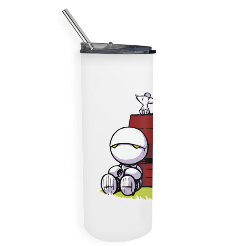 Marvin Paranoid Android Peanuts Skinny Tumbler | Artistshot