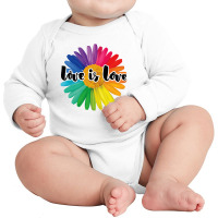 Love Is Love Rainbow Sunflower For Light Long Sleeve Baby Bodysuit | Artistshot