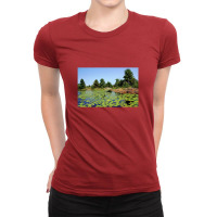 Lily Pads In The Shallows French River Delta Ladies Fitted T-shirt | Artistshot