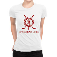 St Andrews Links Ladies Fitted T-shirt | Artistshot