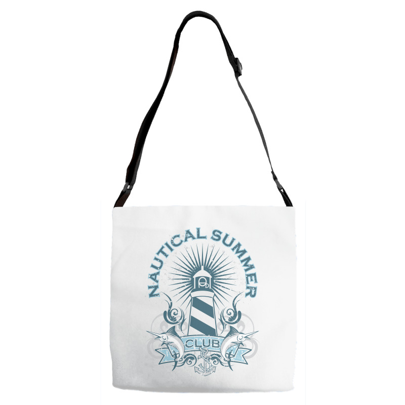 Nautical Summer Club Adjustable Strap Totes | Artistshot