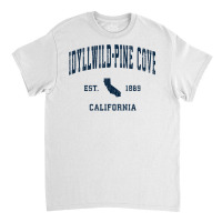 Idyllwild Pine Cove California Ca Vintage Athletic Navy Spor T Shirt Classic T-shirt | Artistshot