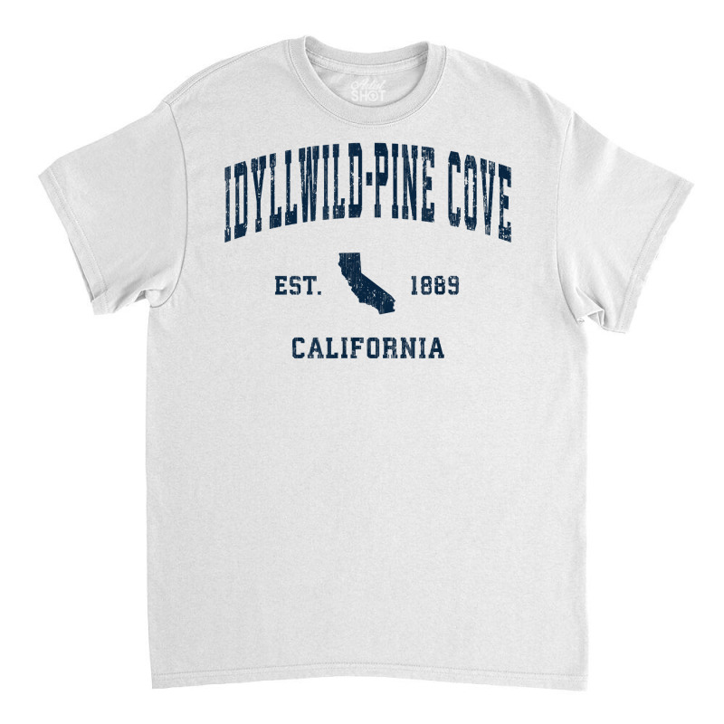 Idyllwild Pine Cove California Ca Vintage Athletic Navy Spor T Shirt Classic T-shirt by pickengtwrentv | Artistshot