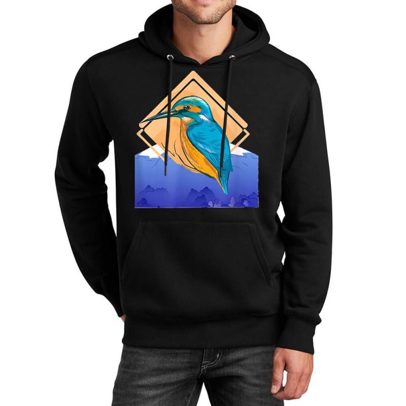 King Fisher Set Over Mountain In Spring Unisex Hoodie | Artistshot