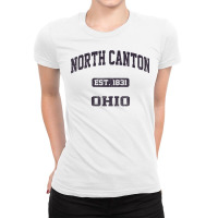 North Canton Ohio Oh Vintage State Athletic Style T Shirt Ladies Fitted T-shirt | Artistshot