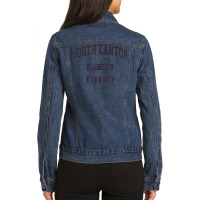 North Canton Ohio Oh Vintage State Athletic Style T Shirt Ladies Denim Jacket | Artistshot