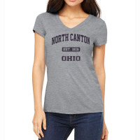 North Canton Ohio Oh Vintage State Athletic Style T Shirt Women's V-neck T-shirt | Artistshot