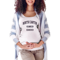 North Canton Ohio Oh Vintage State Athletic Style T Shirt Maternity Scoop Neck T-shirt | Artistshot