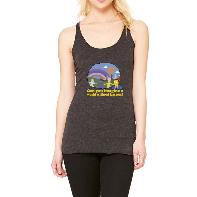 Can You Imagine A World Without Lawyers, Lionel Hutz Racerback Tank by hydrant-podcast | Artistshot