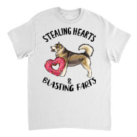 Stealing Hearts Blasting Farts Alaskan Malamute Valentines T Shirt Classic T-shirt | Artistshot