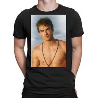 Ian Damon Shirtless Salvatore T-shirt | Artistshot