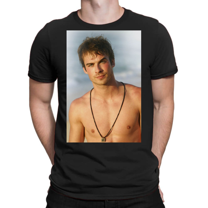 Ian Damon Shirtless Salvatore T-shirt | Artistshot