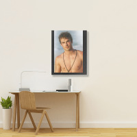 Ian Damon Shirtless Salvatore Portrait Canvas Print | Artistshot