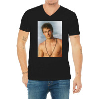 Ian Damon Shirtless Salvatore V-neck Tee | Artistshot