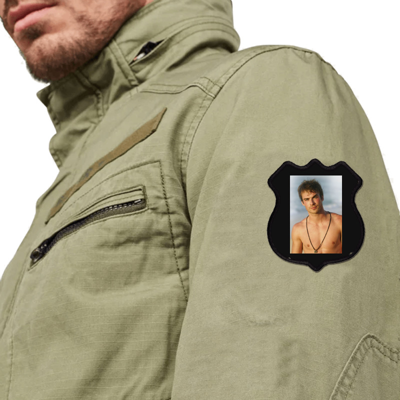 Ian Damon Shirtless Salvatore Shield Patch | Artistshot