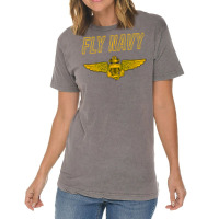 Fly Navy Shirt Classic Naval Officer Pilot Wings Tee Vintage T-shirt | Artistshot