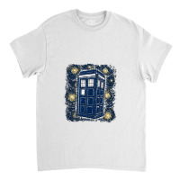 Starry Night Tardis Classic T-shirt | Artistshot