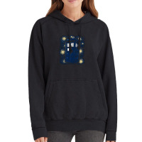 Starry Night Tardis Vintage Hoodie | Artistshot