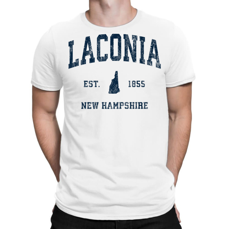 Laconia New Hampshire Nh Vintage Athletic Navy Sports Design Premium T T-shirt | Artistshot