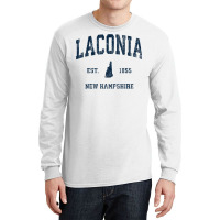 Laconia New Hampshire Nh Vintage Athletic Navy Sports Design Premium T Long Sleeve Shirts | Artistshot