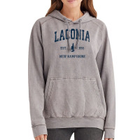 Laconia New Hampshire Nh Vintage Athletic Navy Sports Design Premium T Vintage Hoodie | Artistshot