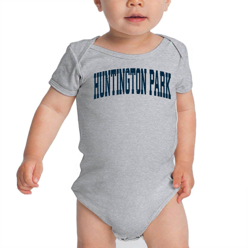 Huntington Park California Ca Vintage Athletic Sports Navy D Sweatshir Baby Bodysuit | Artistshot