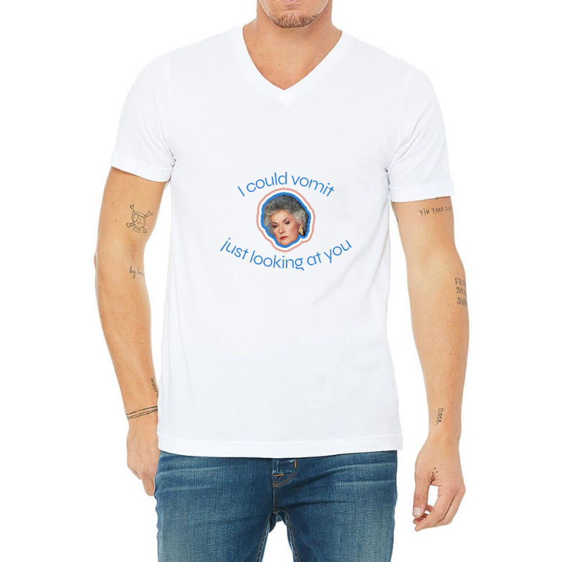 I Could Vomit Just Looking At You V-Neck Tee by pusyaque-podcast | Artistshot