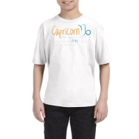 Capricorn Facts Astrology Quotes Zodiac Sign Birthday T Shirt Youth Tee | Artistshot