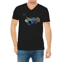 Mandarin Goby Dragonet Saltwater Reef Aquarium Fish Tank Premium V-neck Tee | Artistshot