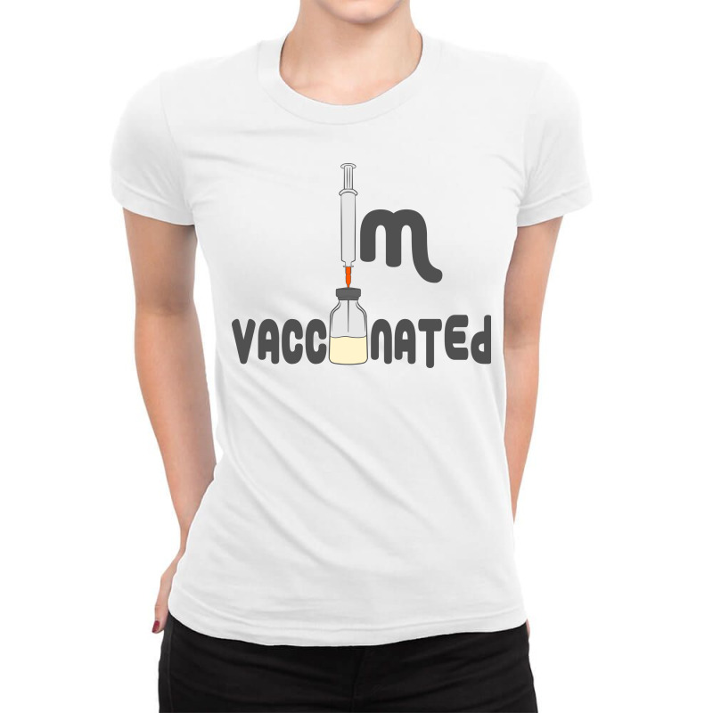 Im Vaccinated Ladies Fitted T-Shirt by Zero_art | Artistshot