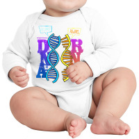 Dna Rna Molecular Biology Pun Science Genetics Genealogy T Shirt Long Sleeve Baby Bodysuit | Artistshot