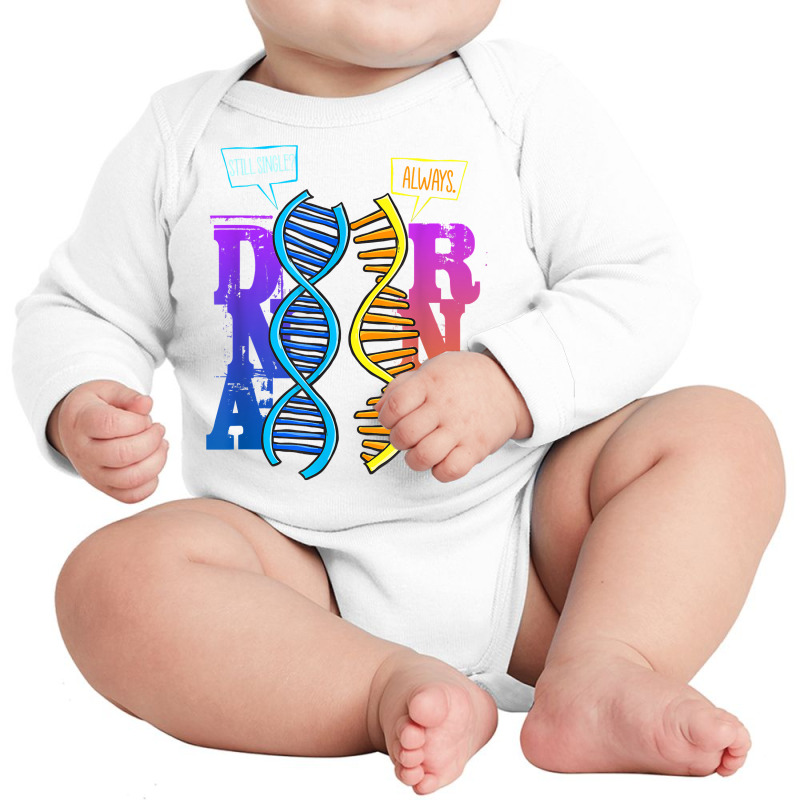 Dna Rna Molecular Biology Pun Science Genetics Genealogy T Shirt Long Sleeve Baby Bodysuit by keylonnsrosol5d | Artistshot