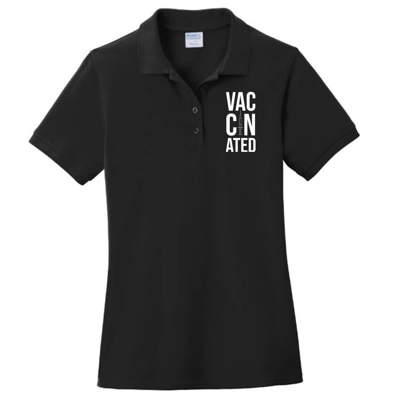 Vaccinated Ladies Polo Shirt by Zero_art | Artistshot