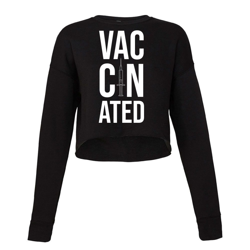 Vaccinated Cropped Sweater by Zero_art | Artistshot