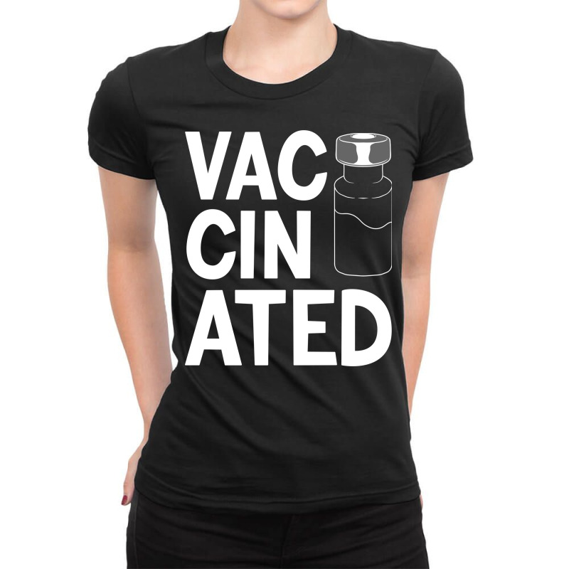 Vaccinated Ladies Fitted T-Shirt by Zero_art | Artistshot