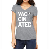 Vaccinated Women's V-neck T-shirt | Artistshot