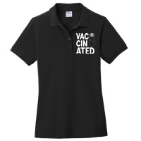 Vaccinated Ladies Polo Shirt | Artistshot