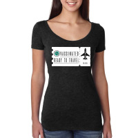 Vaccinated Ready To Travel Women's Triblend Scoop T-shirt | Artistshot