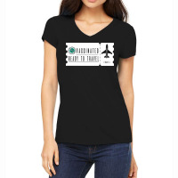 Vaccinated Ready To Travel Women's V-neck T-shirt | Artistshot