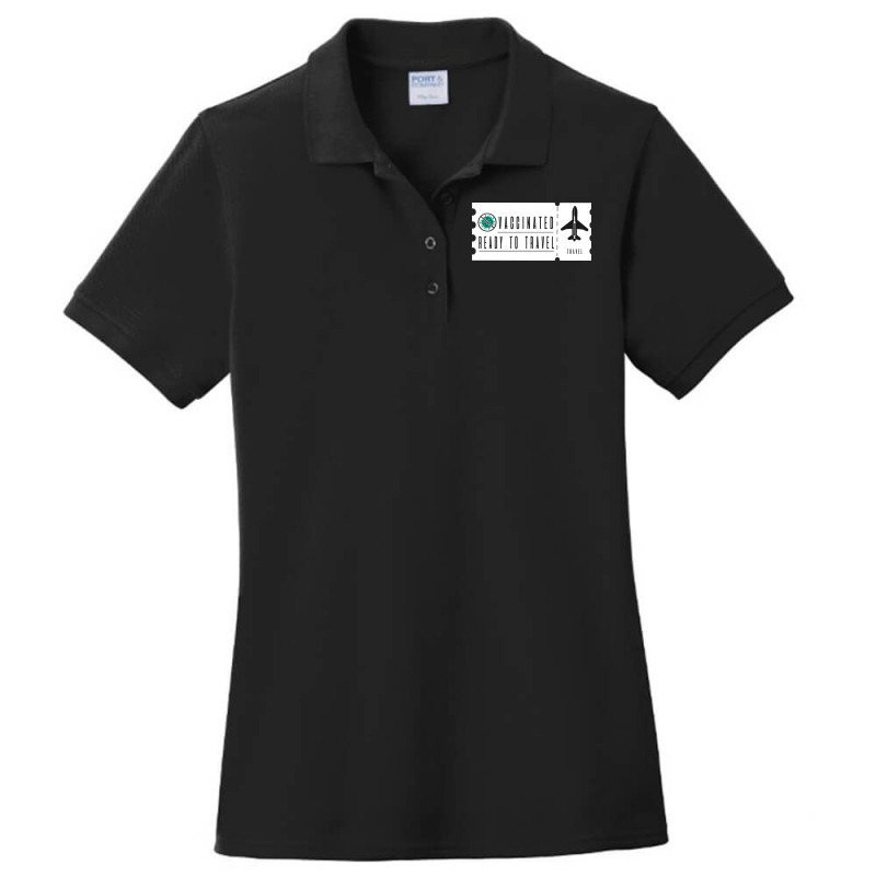 Vaccinated Ready To Travel Ladies Polo Shirt by Zero_art | Artistshot