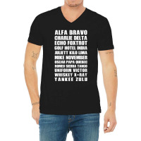 The Military Alphabet - Phonetic V-neck Tee | Artistshot