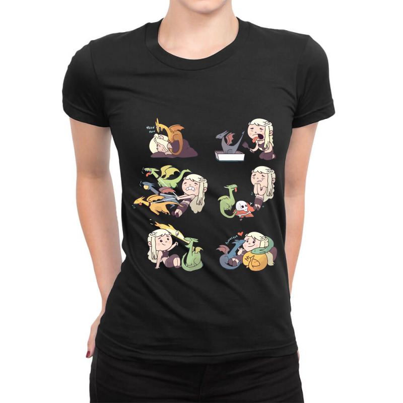 Crazy Dragon Lady Ladies Fitted T-Shirt by EquineTee | Artistshot